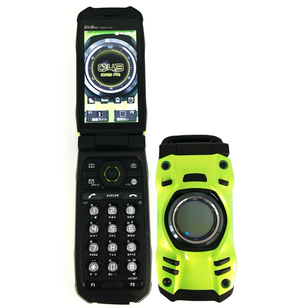 【中古】 KYOCERA G'zOne TYPE-XX KYY31 Liquid Green リキッドグリーン au SIMロック解除済 白ロム 本体