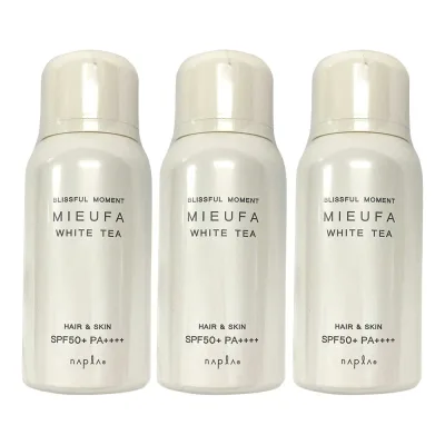 3個セット ナプラ napla ミーファ フレグランス UVスプレー ホワイトティー 80g 日焼け止め 日やけ止め UVケアミスト SPF50+ PA++++
