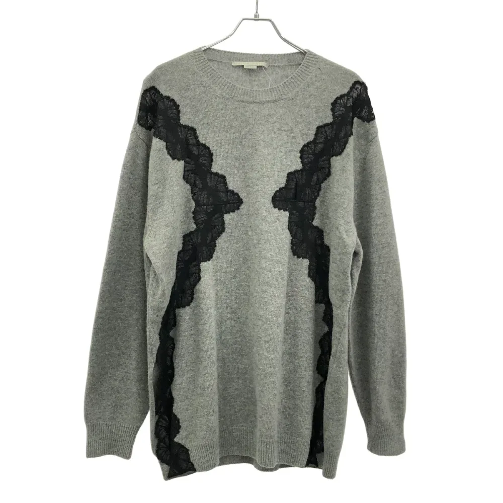 STELLA McCARTNEY ステラ マッカートニー 24AW レースディティールニットセーター 6K0811 3S2504 グレー S 【中古】 ITKVJS90IDYY