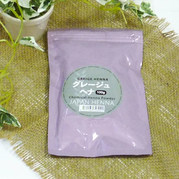 ジャパンヘナ グレージュ ヘナ <多目的染料> 100g ウィッグ・布専用 ※一般のお客様には販売しません