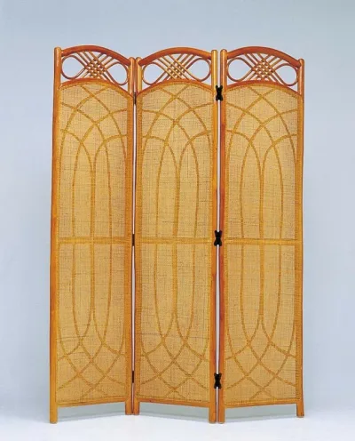 【直送品】ラタンスクリーン 3曲 SC913 40×150cm 3枚 籐100%【ヘルシ価格】インテリア 間仕切り 仕切り スクリーン