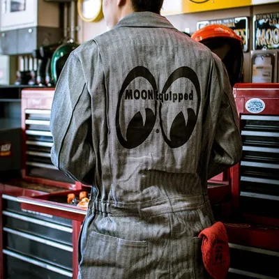 ムーンアイズ (MOONEYES) MOON Equipped (ムーン イクイップド) カバーオール つなぎ FS (長袖)