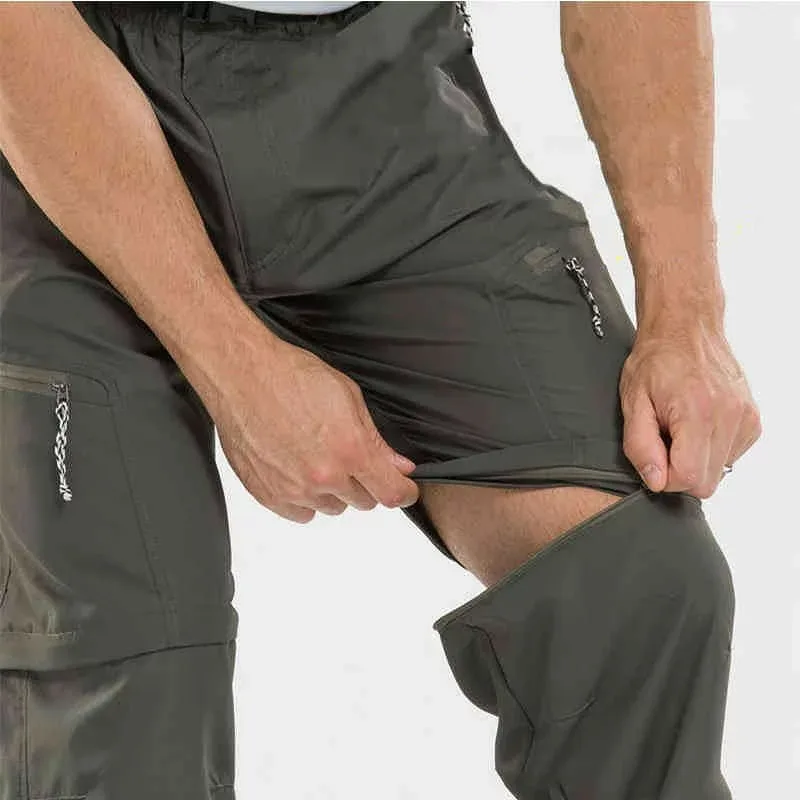 アウトドアパンツ メンズ 2way ジッパー脱着 ショートパンツ 登山ズボン カーゴパンツ ゆったり 速乾 トレッキングパンツ ロング ボトムス キャンプ ハイキング 釣り