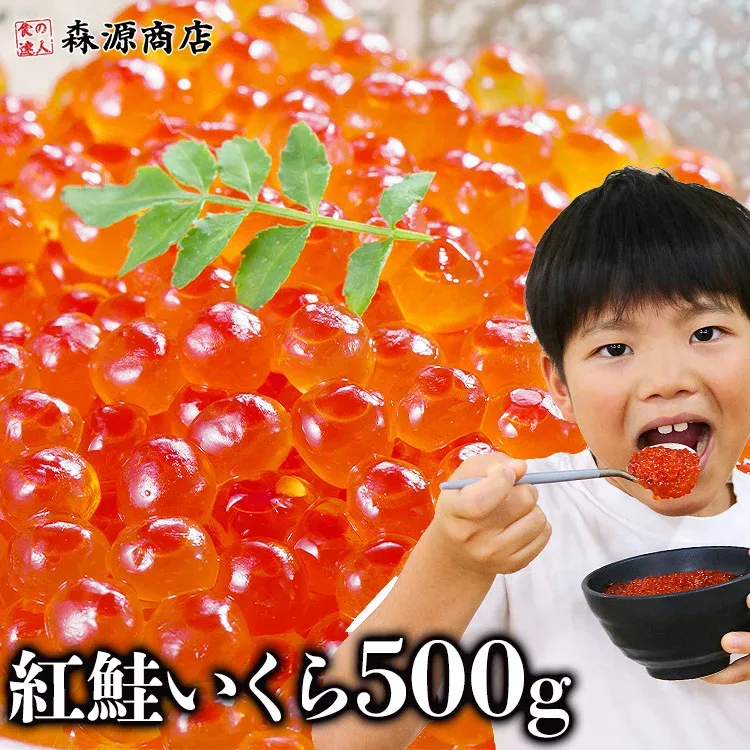 いくら 紅鮭 醤油漬け 500g(250g×2P) 送料無料 イクラ いくら さけ 鮭 サケ 小分け 海鮮 丼 軍艦 手巻き 寿司 ちらし ikura ギフト おためし ギフト プレゼント お中元