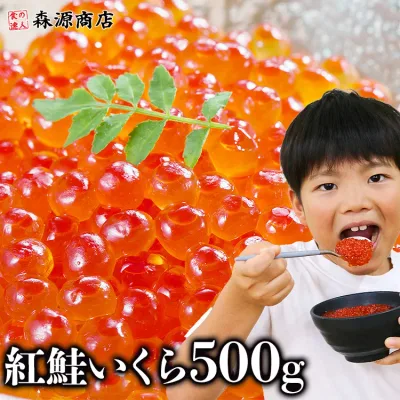 いくら 紅鮭 醤油漬け 500g(250g×2P) 送料無料 イクラ いくら さけ 鮭 サケ 小分け 海鮮 丼 軍艦 手巻き 寿司 ちらし ikura ギフト おためし ギフト プレゼント お中元
