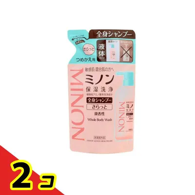 ミノン全身シャンプー さらっとタイプ 液体 詰め替え用 380mL 2個セット