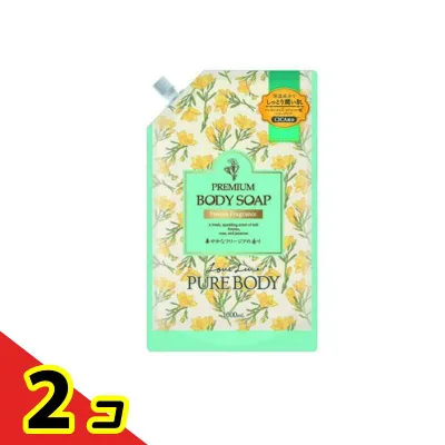 ミツエイ ボディソープ ラブライン ピュアボディ フリージアの香り 詰め替え用 1000mL 2個セット