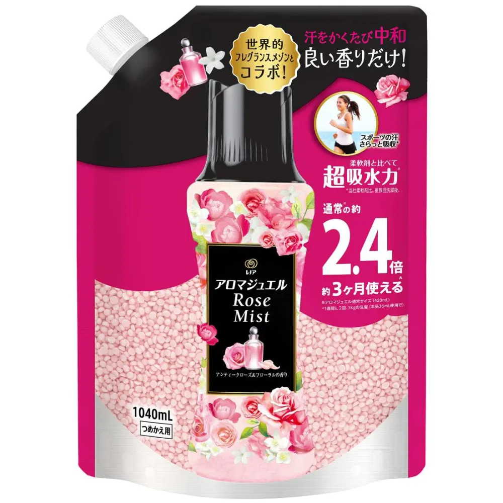 レノア ハピネス アロマジュエル 香り付け専用ビーズ アンティークローズ&フローラル 詰め替え 1,040mL