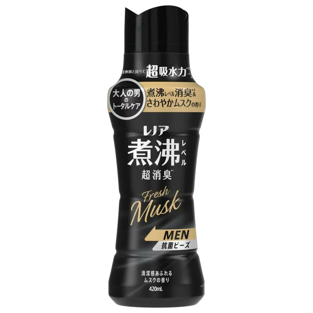レノア 煮沸レベル超消臭 抗菌ビーズ MEN Fresh Musk 清潔感あふれるムスクの香り 本体 420mL