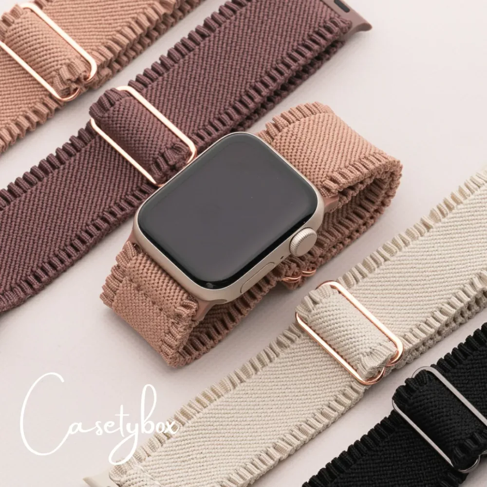 フリルデザイン アップルウォッチバンド Apple Watch バンド レディース おしゃれ ブランド ナイロン かわいい フリル くすみカラー アップルウォッチ ベルト 38mm 40mm 41mm 42mm 44mm 45mm 46mm 49mm