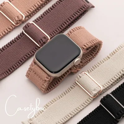 フリルデザイン アップルウォッチバンド Apple Watch バンド レディース おしゃれ ブランド ナイロン かわいい フリル くすみカラー アップルウォッチ ベルト 38mm 40mm 41mm 42mm 44mm 45mm 46mm 49mm