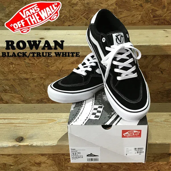 VANS ROWAN BLACK/TRUE WHITE รองเท้าผ้าใบ Vans US SK8 vn0a5jic6bt