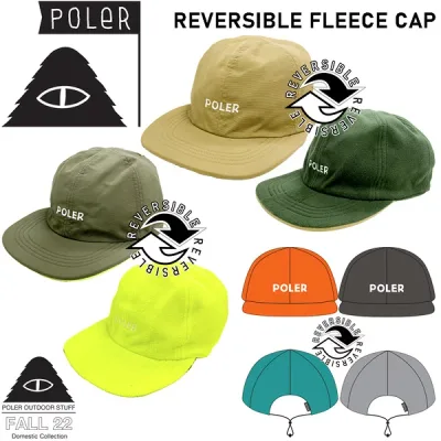 【値下げ】 フリース 柔らか 温かい POLER ポーラー REVERSIBLE FLEECE CAP リバーシブルフリースキャップ 定番 トレンド ファッション メール便配送