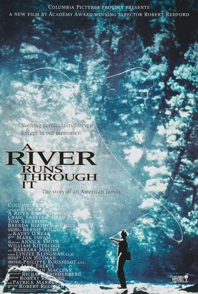 輸入 小型ポスター写真 米国版 リバーランズスルーイット A River Runs Through It ブラッドピット 約43x28cm.