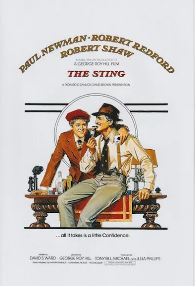 輸入 小型ポスター写真 米国版 スティング The Sting ポールニューマン ロバートレッドフォード 約43.5x28cm.
