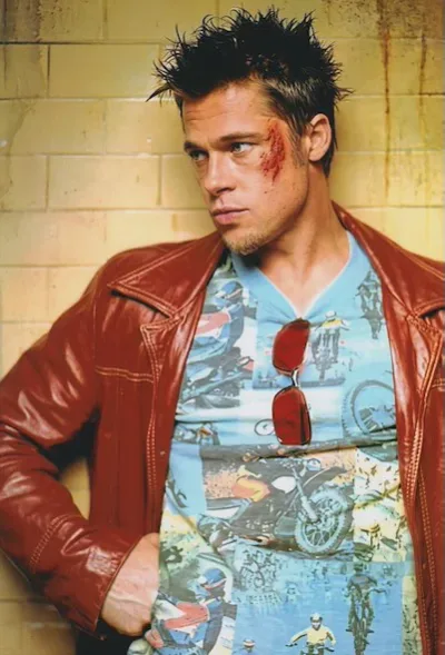 輸入 小型ポスター写真 米国版 ファイトクラブ ブラッドピット Fight Club Brad Pitt 約43.5x28cm.