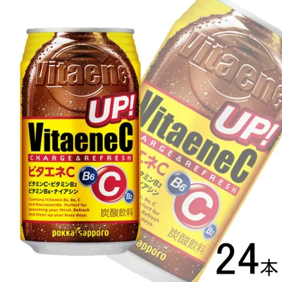 【1ケース】 ポッカサッポロ ビタエネC 缶 350ml×24本 【北海道・沖縄・離島配送不可】
