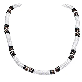 【中古】【輸入品・未使用】プカシェルネックレス ココナッツウッドビーズ付き%カンマ% 木、シェル%カンマ%
