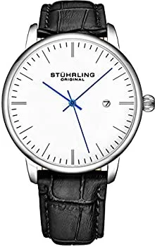 【中古】【輸入品・未使用】Stuhrling メンズコレクション 3997Z 腕時計 オリジナル メンズ カーフスキンレザーストラップ ドレス+カジュアルデザイン アナログ時計文字盤