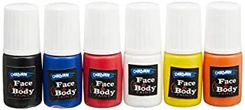 【中古】デリバン フェイス&ボディペイント 4ml ミニボトル 普通色 6色セット 50000724