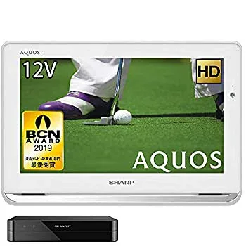 【中古-非常に良い】シャープ 12V型 液晶 テレビ AQUOS 2T-C12AP-W ハイビジョン 防水&ワイヤレス設計 ホワイト 2018年モデル