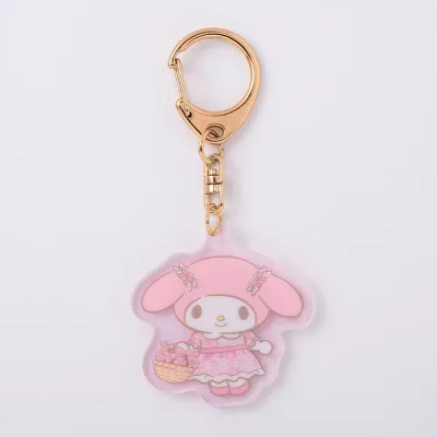 【3,980円以上で送料無料】 ★ポイント5倍!10/14 20:00〜10/17 9:59限定★ マイメロディ テキスタイルフラワー アクリルキーホルダー
