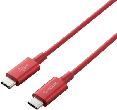ELECOM エレコム スマホ・タブレット用USBケーブル/USB(C-C)/準高耐久/PD対応/認証品/2.0m/レッド MPA-CCPS20PNRD