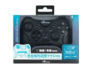 アンサー アンサー Switch用 ワイヤレスコントローラ マクロマスター ブラック ANS-SW159BK