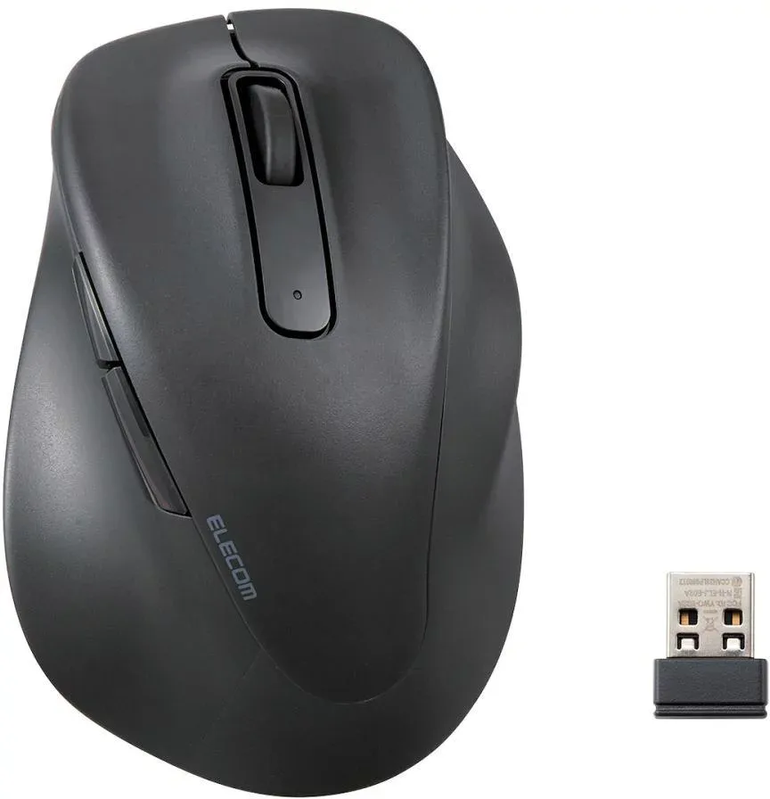 ELECOM エレコム マウス/EX-G/2023年モデル/右手専用/Sサイズ/無線2.4GHz/5ボタン/抗菌/静音設計/ブラック M-XGS30DBSKBK