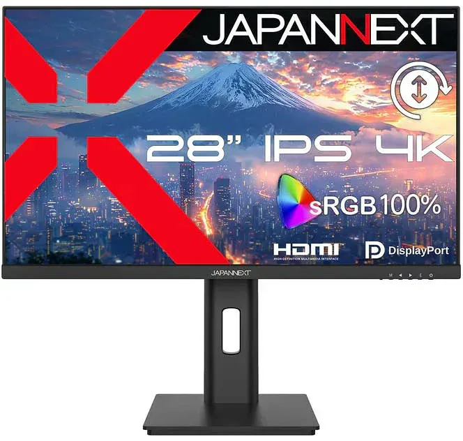 JAPANNEXT ジャパンネクスト 4K対応 28型液晶ディスプレイ/HDMI×2、DP×2/ブラック/スピーカー有/2年保証 JN-IPS28U2-HSP 単品購入のみ可(同一商品であれば複数購入可) クレジットカード 代金引換決済のみ