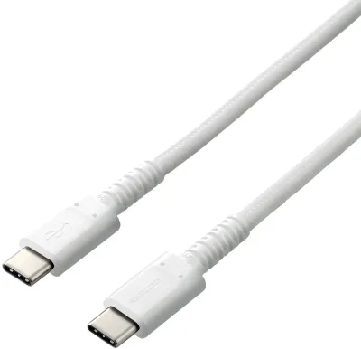 ELECOM エレコム スマホ・タブレット用USBケーブル/USB(C-C)/高耐久/PD対応/認証品/2.0m/ホワイト MPA-CCS20PNWH