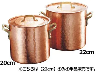 SHINKO 新光金属 新鎚器銅器 深型両手鍋 22cm SN-3