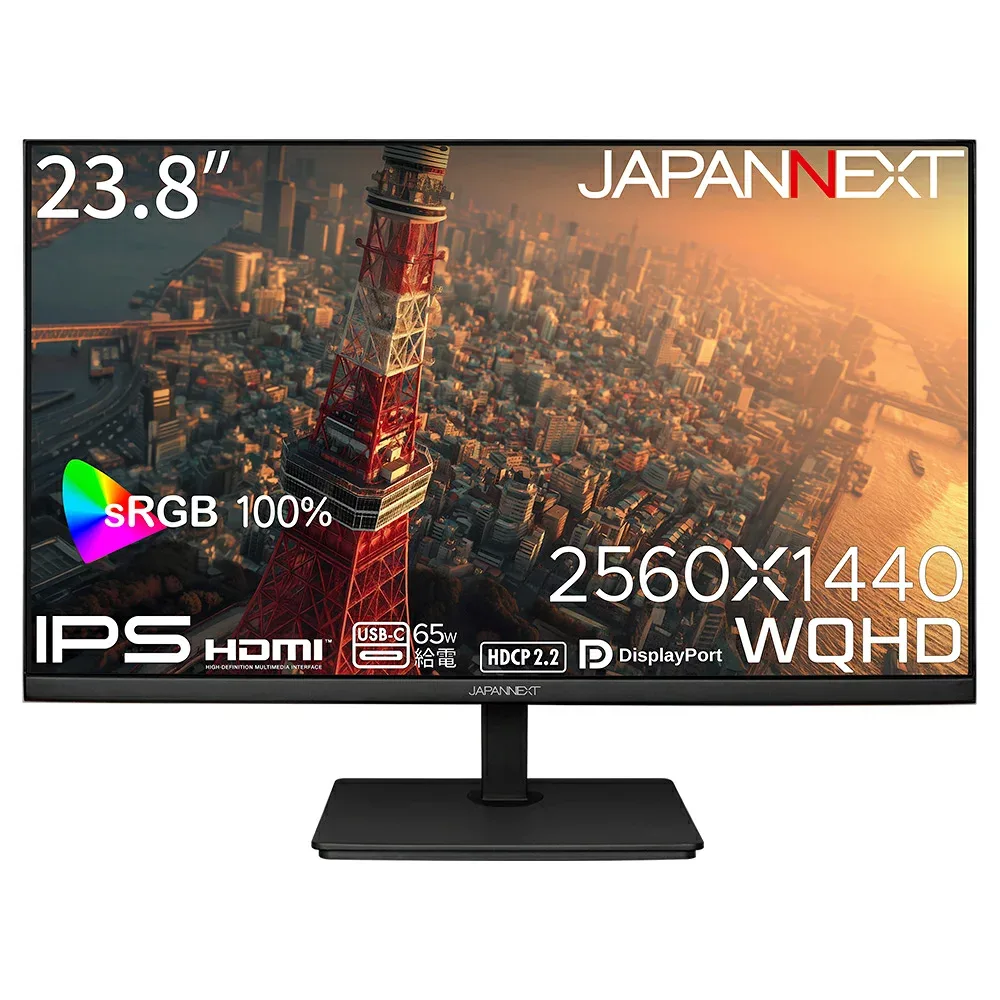 JAPANNEXT Japan Next IPS panel adopted WQHD compatible 23.8 inch LCD display 2 year warranty JN-IPS238WQHD2-C65W Single item purchase only (multiple purchases of the same item is possible) Credit card Cash on delivery payment only
