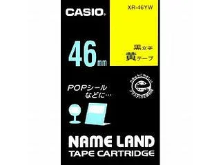 CASIO/カシオ ネームランドテープ46mm 黄 XR-46YW