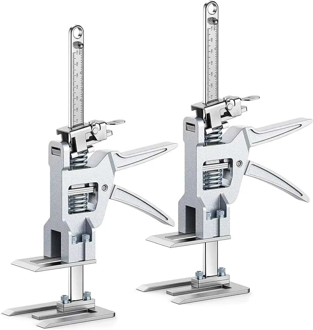 ジャッキ 定規付 耐荷重200kg ソリッドスチール製 ハンドリフティングツールジャッキ ミニ昇降器 労力節約アームジャック ドア 建具取付