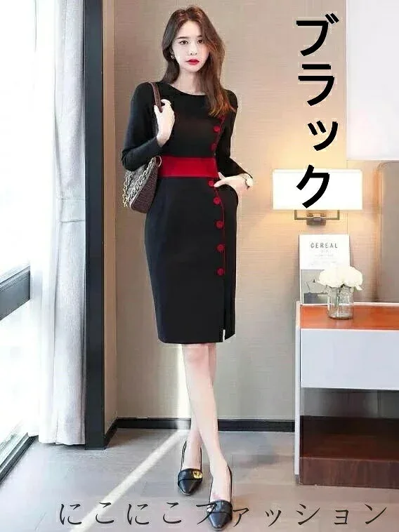 新生活 ワンピース レディース ロングワンピース Aライン タイトワンピース 大人 上品 ミディアム丈 春 秋 冬 ワンピ 長袖 大きいサイズ フォーマル 結婚式 パーティー ドレス 発表会 カジュアル オフィス OL 通勤 かわいい