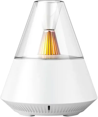 LtYioe アロマディフューザー 加湿器 卓上 小型 USB給電 150ml リモコン付き ビンテージ LEDライト雰囲気作り 空焚き防止 コンパクト お手入れ簡単 静音 オフィス/寝室/部屋用に適合する(ホワ…