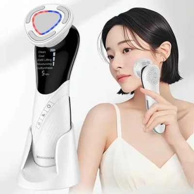 MAXGROOM 美顔器 ems 温冷美顔器 1台9役 超音波美顔器 温冷ケア 冷感機能 LED光 目元 口元 イオン導出 イオン導入 毛穴ケア USB充電式 自宅用美顔器 男女兼用 持ち運び便利 旅行 母の日 誕生日 …