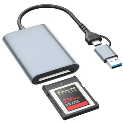 【CFexpress Type-b専用】Lecnvuo CFexpress Type B カードリーダー 8K転送可能 高速転送 10Gbps USB3.2 Gen2 USB-C/A 2-in-1 タイプ B CF express アダプター