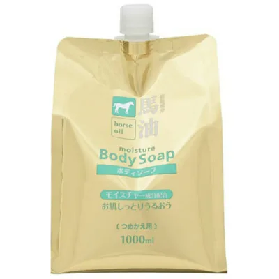 【送料込・まとめ買い×3個セット】コスメステーシヨン 馬油 ボディソープ 1000ML つめかえ用