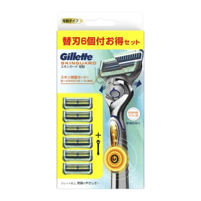 【配送おまかせ送料込】P&G ジレット スキンガード フレックスボール パワー 電動タイプ 5B ホルダー + 替刃6個付
