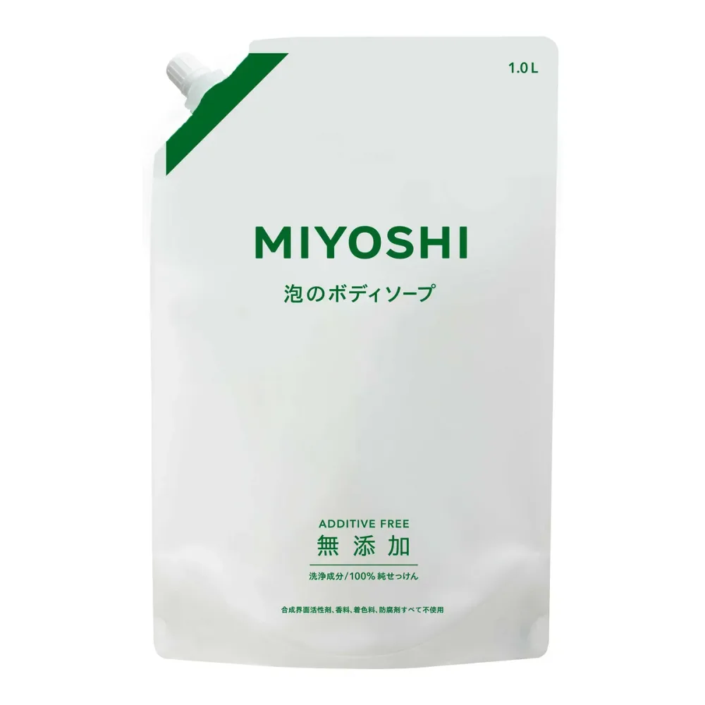 【送料込・まとめ買い×5個セット】ミヨシ石鹸 無添加せっけん 泡のボディソープ リフィル 1L つめかえ用