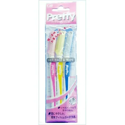 【送料込・まとめ買い×5個セット】貝印 女性用 カミソリ プリティーフェイス L FRL-3P9