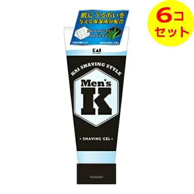 【送料込】 貝印 Mens K シルクプロテイン配合 シェービングジェル ×6個セット
