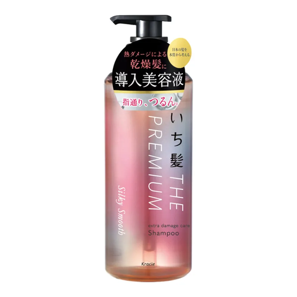 クラシエ いち髪 THE PREMIUM エクストラダメージケア シャンプー シルキースムース ポンプ 480ml