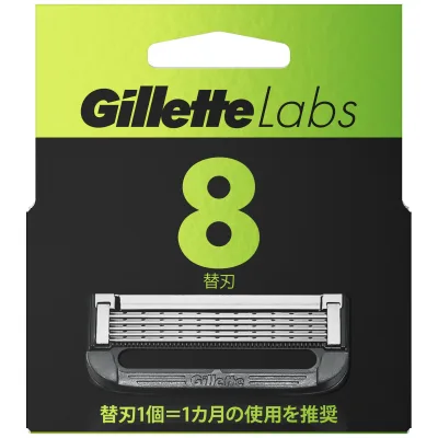 【送料込・まとめ買い×5個セット】P&G ジレット Gillette Labs 角質除去バー搭載 髭剃り カミソリ 男性 替刃8個入