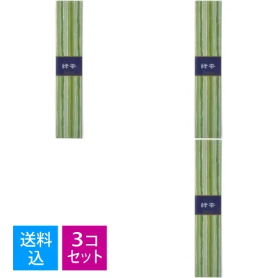 【40本入×3個 配送おまかせ 送料込】日本香堂 お香 インセンス かゆらぎ 緑茶 スティック 40本入 (線香・御香) 4902125384538