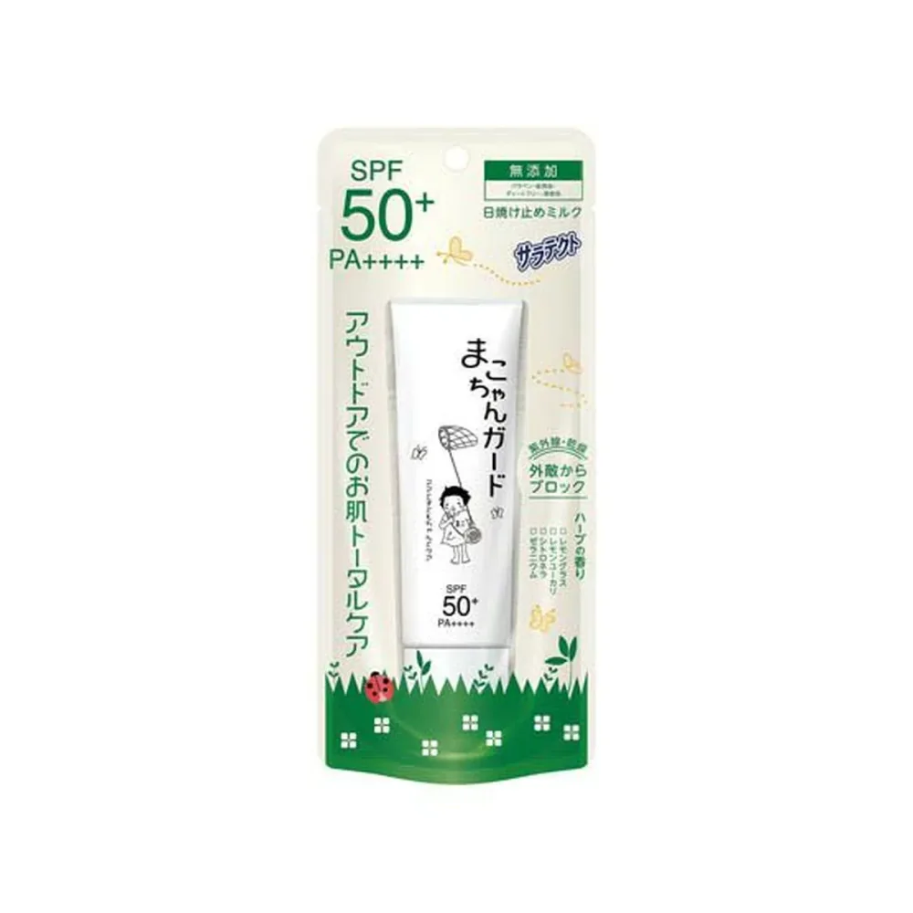 【送料込・まとめ買い×7個セット】アース製薬 サラテクト まこちゃんガード 日焼け止めミルク 50g SPF50+ PA++++
