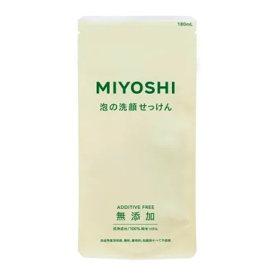 【×2個 送料込】ミヨシ石鹸 無添加 泡の洗顔せっけん つめかえ用 180ml