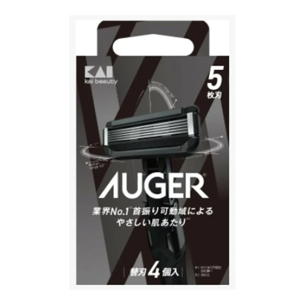 【送料込・まとめ買い×3個セット】貝印 KAI AUGER 替刃 4個入